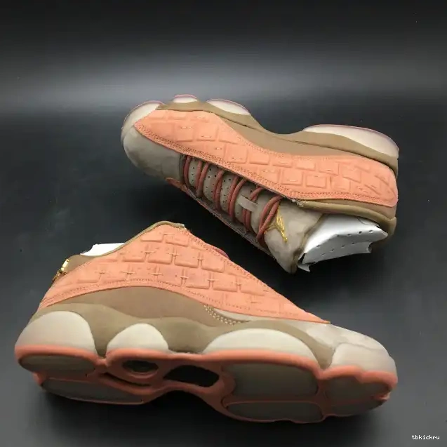 Cheap TBK Jordan Stone Low Sepia AT3102-200 x Blush Air 13 CLOT Canteen-Terra 0515